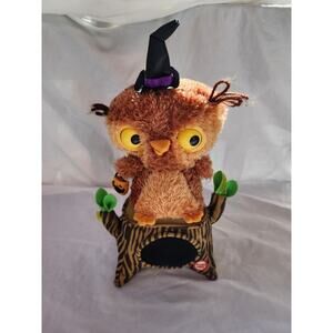 Hallmark 10" Halloween Animated Tree Owl Singing Who's Watching Me WORKS
